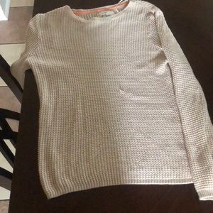 Creamed long sleeve color knit sweater